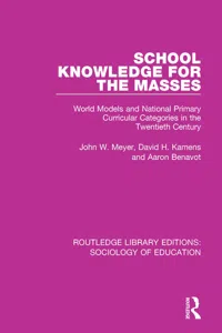 School Knowledge for the Masses_cover