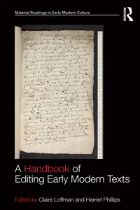 A Handbook of Editing Early Modern Texts_cover