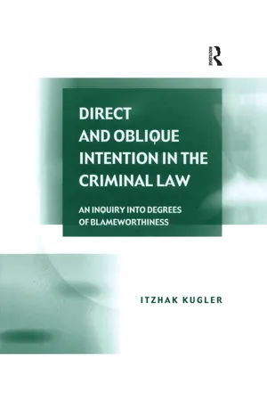 Direct and Oblique Intention in the Criminal Law