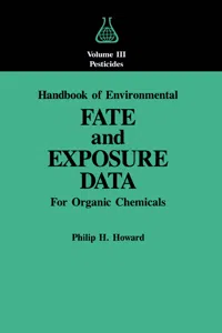 Handbook of Environmental Fate and Exposure Data_cover