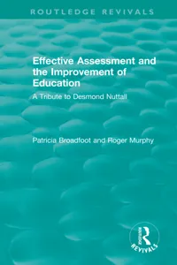 Effective Assessment and the Improvement of Education_cover