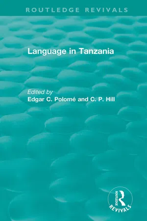 Routledge Revivals: Language in Tanzania (1980)