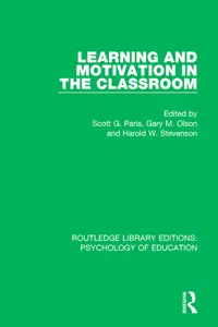 Learning and Motivation in the Classroom_cover