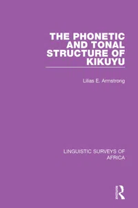 The Phonetic and Tonal Structure of Kikuyu_cover
