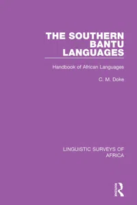 The Southern Bantu Languages_cover