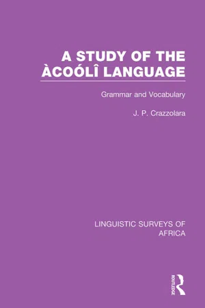 A Study of the Àcoólî Language