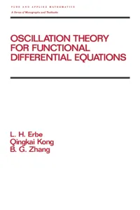 Oscillation Theory for Functional Differential Equations_cover