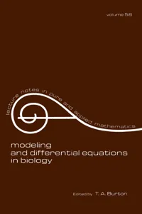 Modeling and Differential Equations in Biology_cover