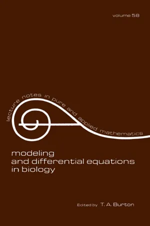 Modeling and Differential Equations in Biology