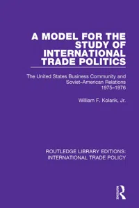 A Model for the Study of International Trade Politics_cover