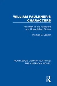 William Faulkner's Characters_cover