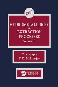 Hydrometallurgy in Extraction Processes, Volume II_cover