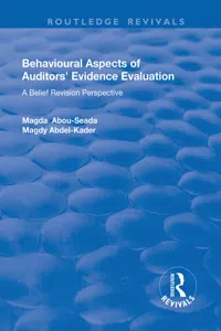 Behavioural Aspects of Auditors' Evidence Evaluation_cover