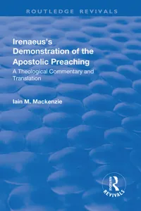 Irenaeus's Demonstration of the Apostolic Preaching_cover