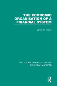 The Economic Organisation of a Financial System_cover