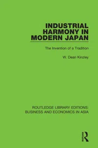 Industrial Harmony in Modern Japan_cover