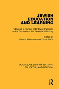 Jewish Education and Learning_cover