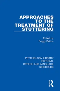 Approaches to the Treatment of Stuttering_cover