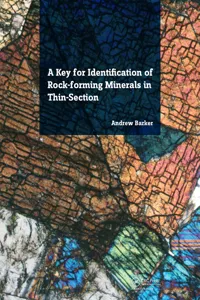 A Key for Identification of Rock-Forming Minerals in Thin Section_cover