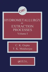 Hydrometallurgy in Extraction Processes, Volume I_cover