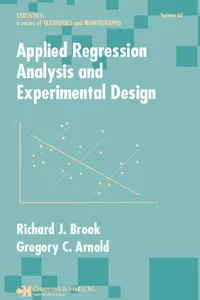 Applied Regression Analysis and Experimental Design_cover