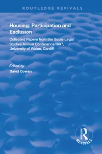Housing: Participation and Exclusion_cover
