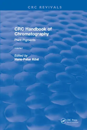 Revival: CRC Handbook of Chromatography (1988)