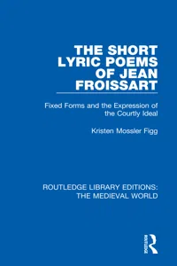 The Short Lyric Poems of Jean Froissart_cover