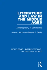 Literature and Law in the Middle Ages_cover