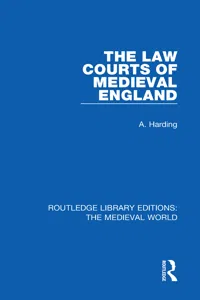 The Law Courts of Medieval England_cover