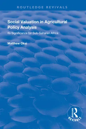 Social Valuation in Agricultural Policy Analysis