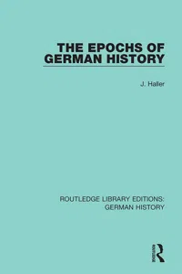 The Epochs of German History_cover