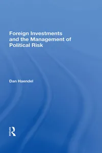 Foreign Investments And The Management Of Political Risk_cover