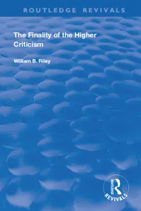 The Finality of the Higher Criticism_cover