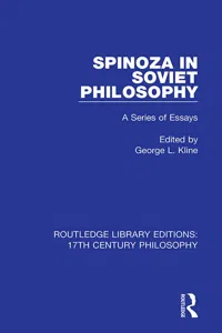 Spinoza in Soviet Philosophy_cover