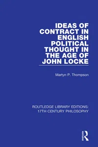 Ideas of Contract in English Political Thought in the Age of John Locke_cover