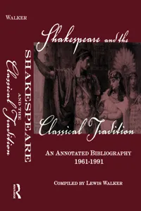 Shakespeare and the Classical Tradition_cover