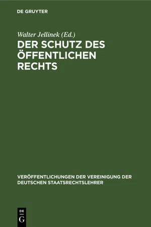 Der Schutz des öffentlichen Rechts