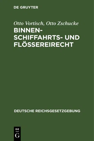 Binnenschiffahrts- und Flößereirecht