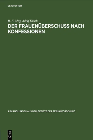 Der Frauenüberschuß nach Konfessionen