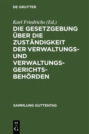 Die Gesetzgebung über die Zuständigkeit der Verwaltungs- und Verwaltungsgerichtsbehörden