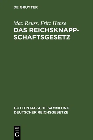 Das Reichsknappschaftsgesetz