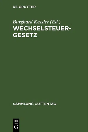 Wechselsteuergesetz