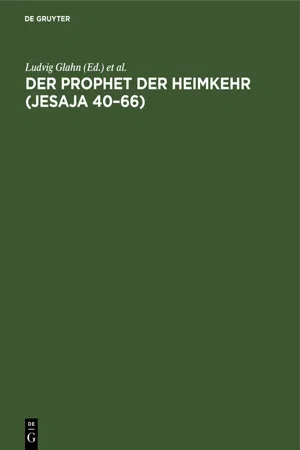 Der Prophet der Heimkehr (Jesaja 40–66)