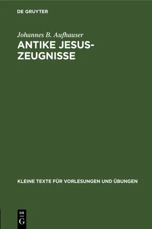 Antike Jesus-Zeugnisse