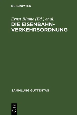 Die Eisenbahn-Verkehrsordnung