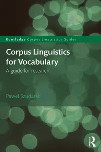 Corpus Linguistics for Vocabulary_cover