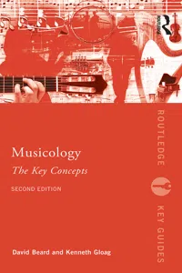 Musicology: The Key Concepts_cover