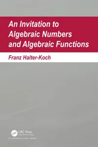 An Invitation To Algebraic Numbers And Algebraic Functions_cover