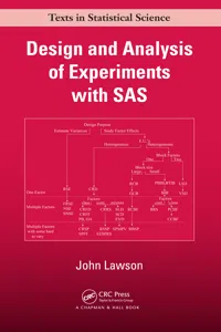 Design and Analysis of Experiments with SAS_cover